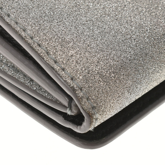 BALENCIAGA Wallet Compact Silver Calfskin Leather Tri fold - Picture 6 of 12